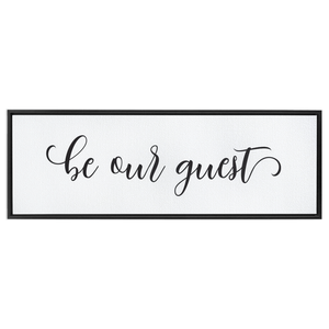 Be Our Guest Sign | Framed Stretched Canvas Wall Art