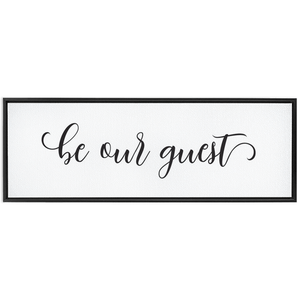 Be Our Guest Sign | Framed Stretched Canvas Wall Art