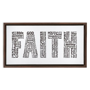 Faith Sign | Christian Home Decor Canvas Wall Art (FRAMED)