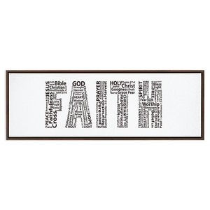 Faith Sign | Christian Home Decor Canvas Wall Art (FRAMED)