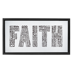 Faith Sign | Christian Home Decor Canvas Wall Art (FRAMED)