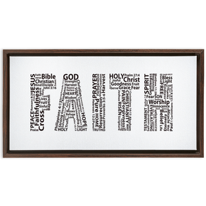 Faith Sign | Christian Home Decor Canvas Wall Art (FRAMED)