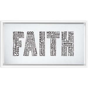 Faith Sign | Christian Home Decor Canvas Wall Art (FRAMED)