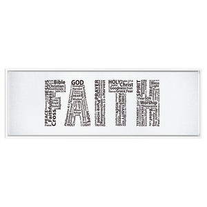 Faith Sign | Christian Home Decor Canvas Wall Art (FRAMED)