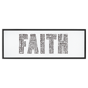 Faith Sign | Christian Home Decor Canvas Wall Art (FRAMED)