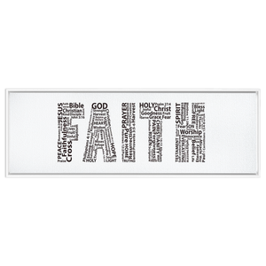 Faith Sign | Christian Home Decor Canvas Wall Art (FRAMED)