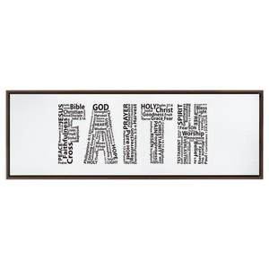 Faith Sign | Christian Home Decor Canvas Wall Art (FRAMED)