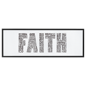 Faith Sign | Christian Home Decor Canvas Wall Art (FRAMED)