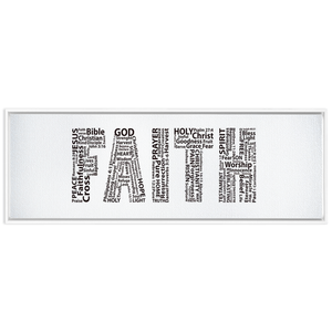 Faith Sign | Christian Home Decor Canvas Wall Art (FRAMED)