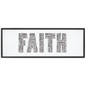 Faith Sign | Christian Home Decor Canvas Wall Art (FRAMED)