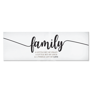 Family Crazy Loud Love | Family Wall Decor | Stretched Canvas (NO FRAME)