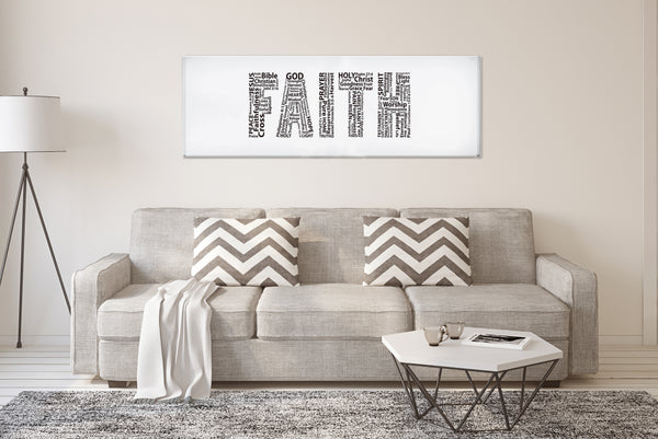 Faith Sign | Christian Home Decor Canvas Wall Art (NO FRAME)