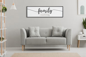 Family Crazy Loud Love | Family Wall Decor | Framed Stretched Canvas (FRAMED)