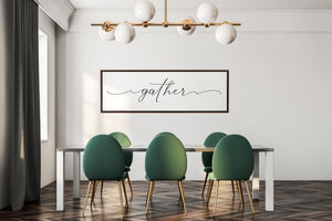 Gather Sign | Framed Stretched Canvas Wall Decor (FRAMED)